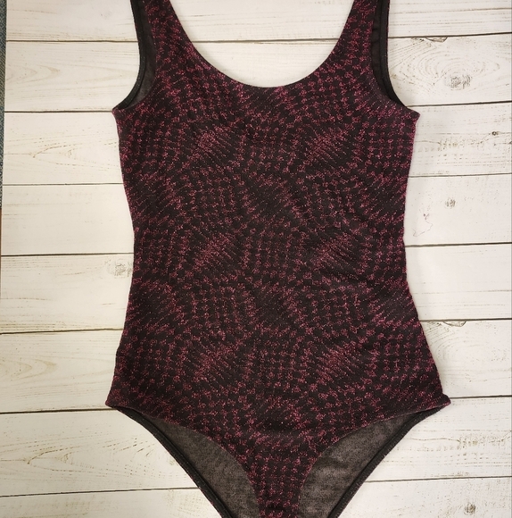 Zara Metallic Shimmer Bodysuit Size Small - Picture 1 of 8